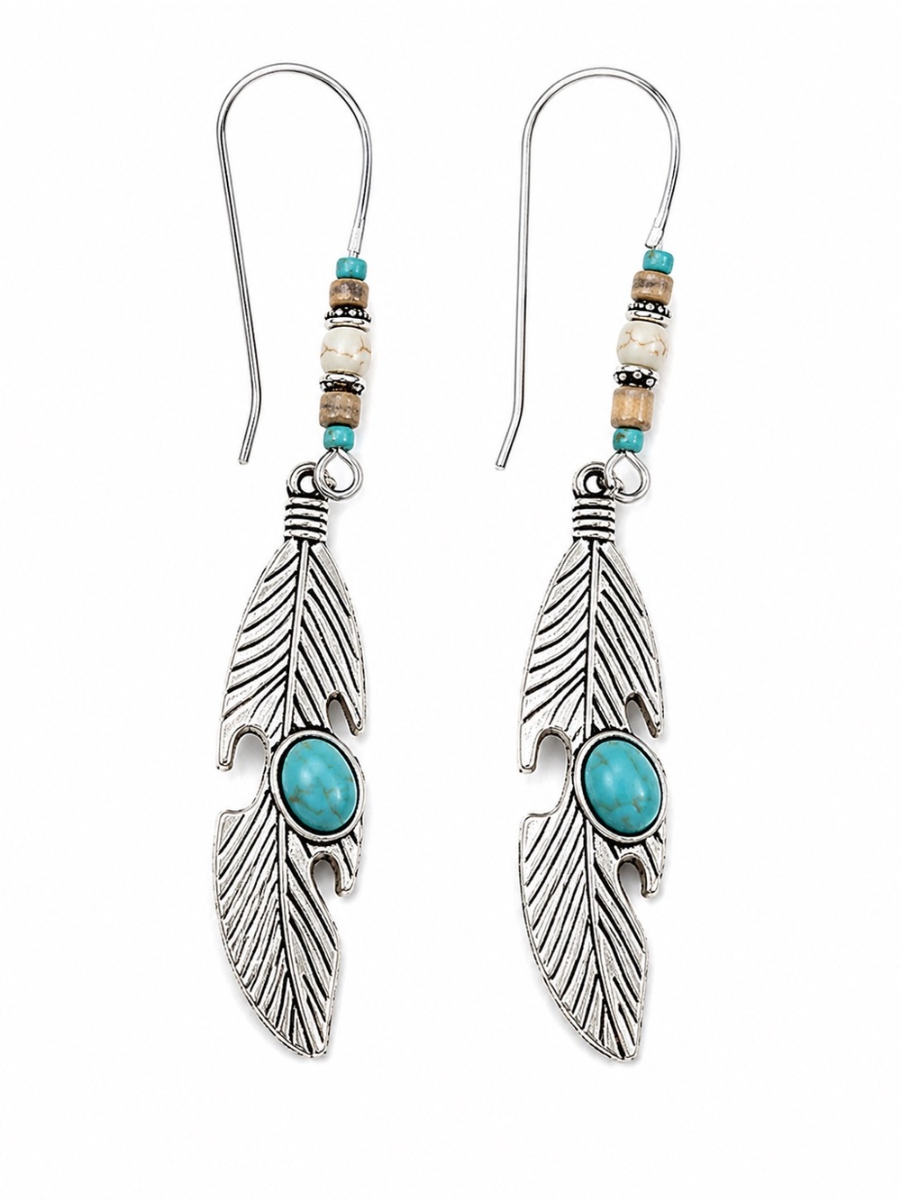 Feather & Turquoise Earrings
